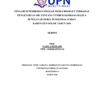 <a href="/items/browse?advanced%5B0%5D%5Belement_id%5D=50&advanced%5B0%5D%5Btype%5D=is+exactly&advanced%5B0%5D%5Bterms%5D=PENGARUH+PEMBERIAN+EDUKASI+MEDIA+BOOKLET+TERHADAP+PENGETAHUAN+IBU+TENTANG+TUMBUH+KEMBANG+BALITA+DI+WILAYAH+KERJA+PUSKESMAS+SURIAN+KABUPATEN+SOLOK+TAHUN+2026%0D%0A">PENGARUH PEMBERIAN EDUKASI MEDIA BOOKLET TERHADAP PENGETAHUAN IBU TENTANG TUMBUH KEMBANG BALITA DI WILAYAH KERJA PUSKESMAS SURIAN KABUPATEN SOLOK TAHUN 2026<br /><br />
</a>